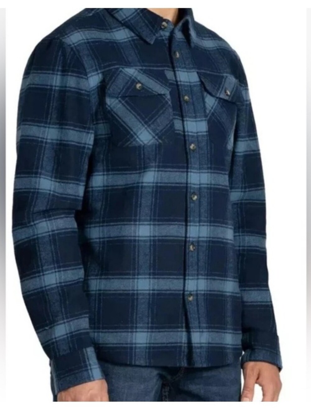Colorado Clothing Men's Blue Plaid Flannel Shirt